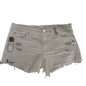 Polo Ralph Lauren DISTRESSED CUTOFF HOT PANTS SHORTS DAISY DUKES Women's Size 32